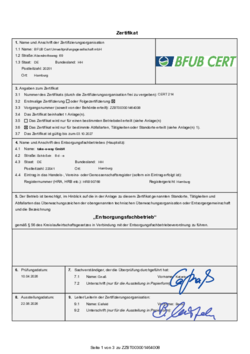 certificate specialised waste management company (EFB)(DE)